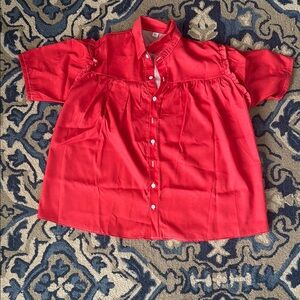 Red Women’s button down Shirt